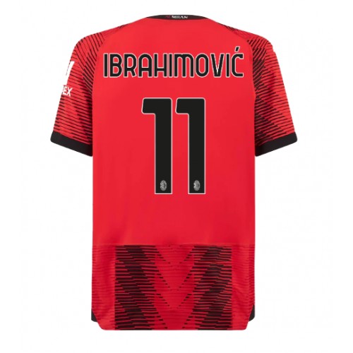 Fotbalové Dres AC Milan Zlatan Ibrahimovic #11 Domácí 2023-24 Krátký Rukáv